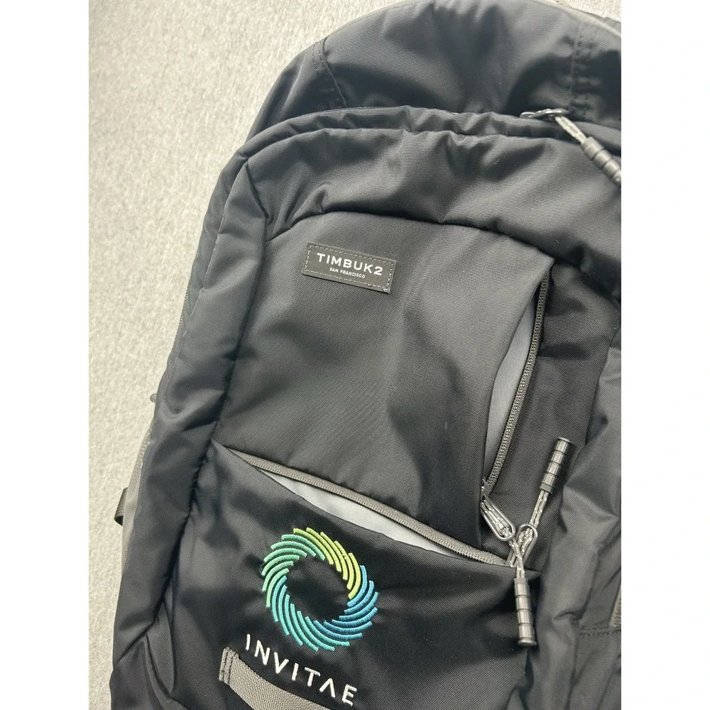 Timbuk2 Parkside Laptop Backpack Black Travel‎ Pocket Tablet Work School *LOGO*